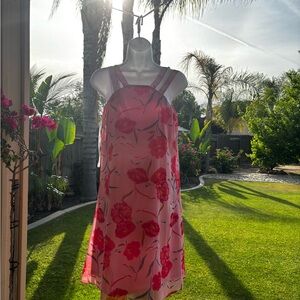 Bar III Pink and Red Midi Dress